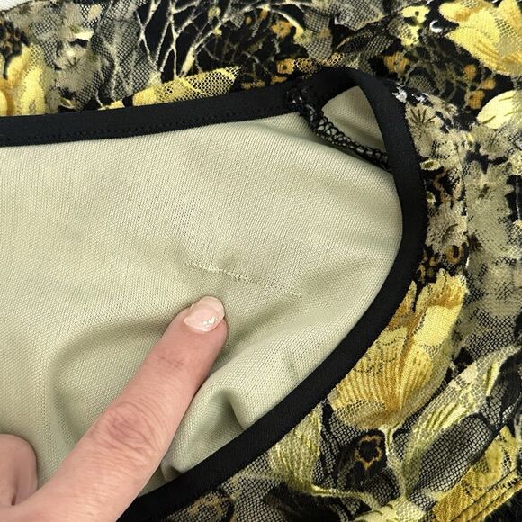 Women Fairy Corset Top Size L Forest Grunge Witchy Festival Lace Mesh Coquette - Picture 8 of 12